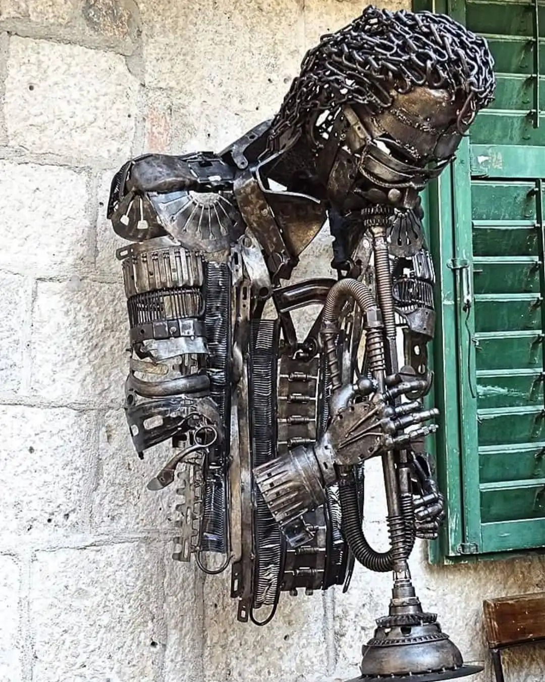 Great portrait of Miles Davis! Sculpture by Vlado Kostov in Kotor, Old Town in Montenegro.